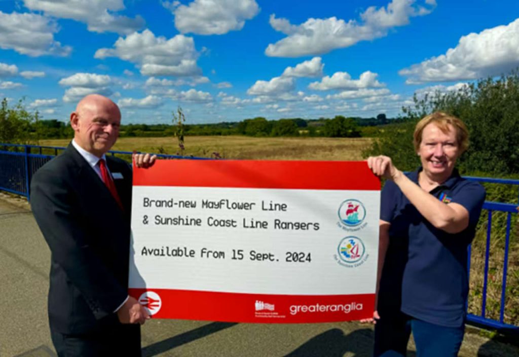 Greater Anglia launches new Ranger tickets for use on the Mayflower and Sunshine Coast lines.