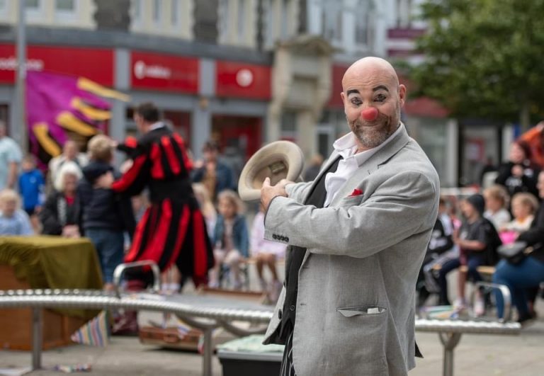 Word on the street performance clown 2024 768x531