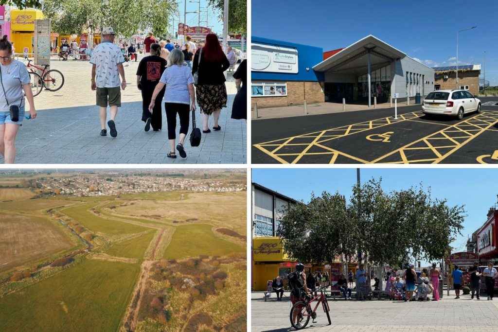 Clacton Town Square, Clacton Leisure Centre, Tudor Fields Jaywick