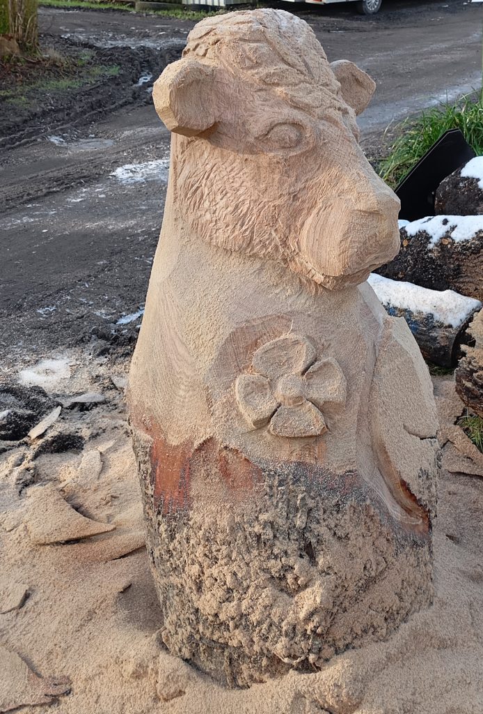 Cow Carving for the Tendring Witch Heritage Trail - Credit Alasdair Craig