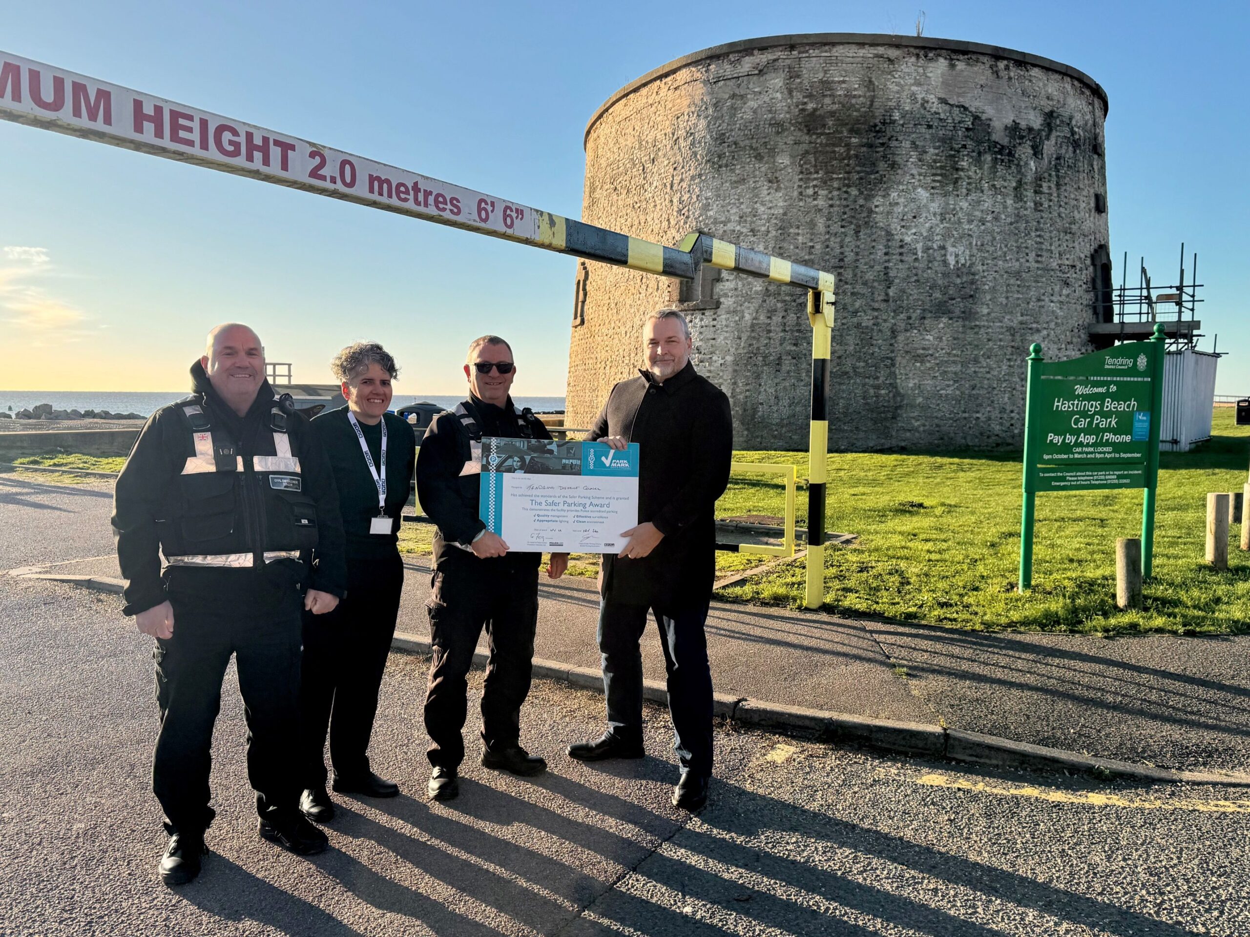 Safer-Parking-Award-Hastings-Avenue-Car-Park-Clacton-Nov-2025-