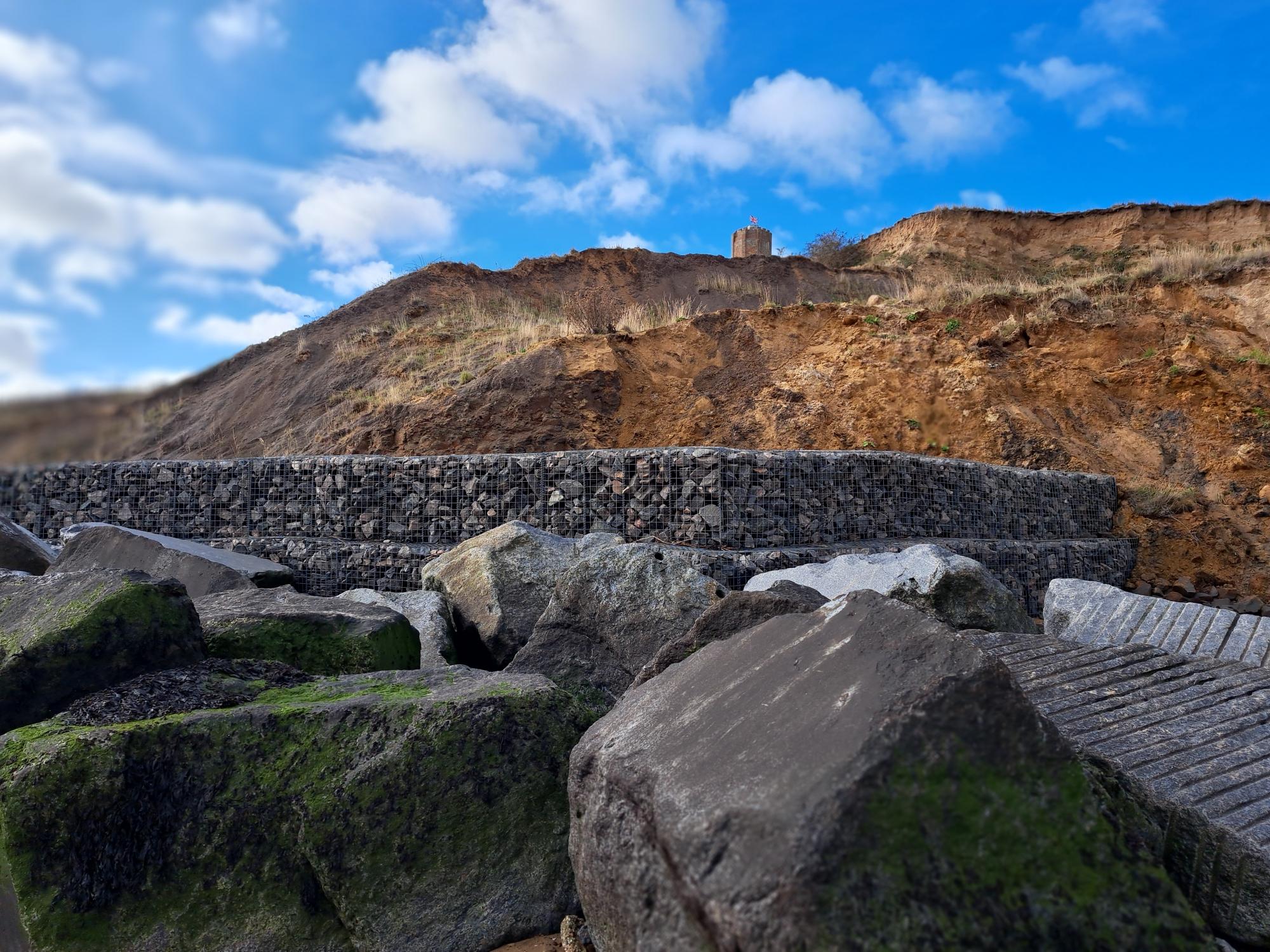 Work completed to protect part of The Naze at Crag Walk Walton Oct 2025 TDC